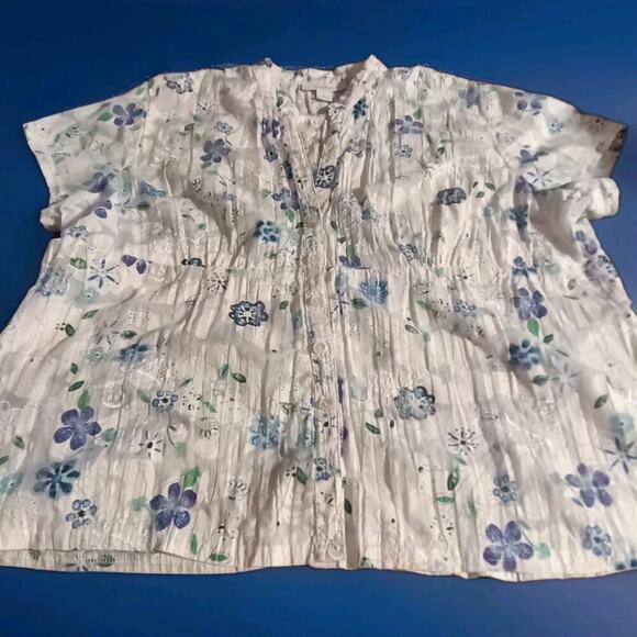Dressbarn Tops - Dressbarn Floral Blouse Fairy Cottage Core Sz. L Floral